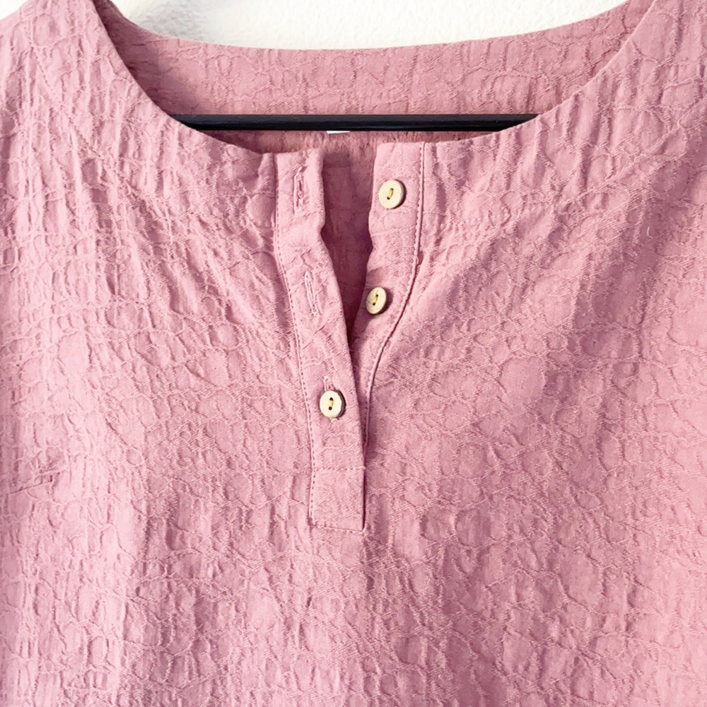 Minibee Women's Cotton Linen Blouse Cute Tunics Tops Shirt - Picture 4 of 10